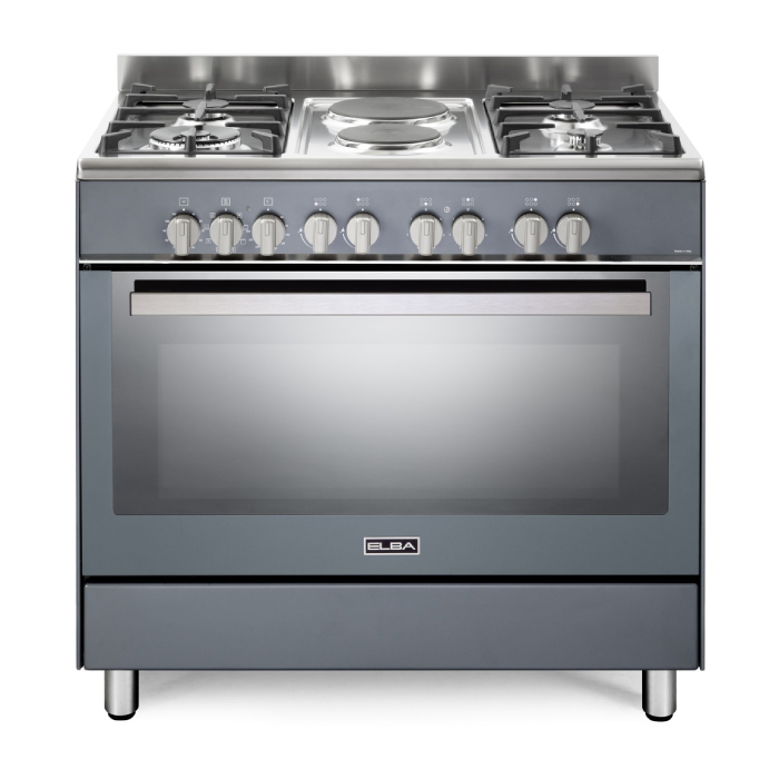 01_9CX727SG-1.jpg ELBA 90CM 4 GAS + 2 ELEC -SLATE GREY - Image 1