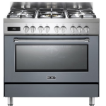 ELBA EXCELLENCE 90CM 5 BURNER GAS COOKER WITH ELECTRIC OVEN - SLATE GREY