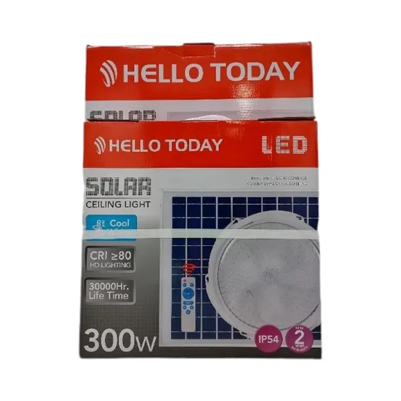 1c6930b732b746a0af45c43862db2aad.webp HELLO TODAY SOLAR CEILING LIGHT & PANEL 300W - Image 1
