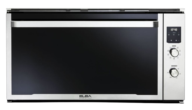 24b0af3b7e9a455bb81c33bc2f8e60dd.png ELBA ELIO 90CM MULTI FUNCTION ELECTRIC OVEN STAINLESS STEEL WITH BLACK GLASS FINISH - Image 1