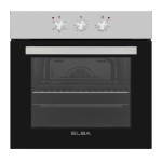 ELBA 60CM MULTIFUNCTION ELECTRIC OVEN WITH S/S PANEL AND BLACK GLASS FINISH