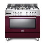 ELBA EXCELLENCE 90CM 5 BURNER GAS COOKER WITH ELECTRIC OVEN- RED (DEMO)