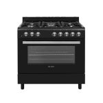 ELBA CLASSIC 90CM 5 BURNER GAS COOKER WITH ELECTRIC OVEN BLACK