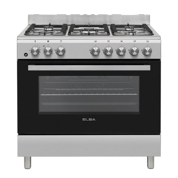 ELBA ESSENTIAL 90CM 5 GAS COOKER WITH GAS OVEN- STAINLESS STEEL