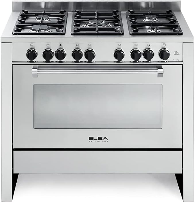 ELBA-5-PLATE-GAS-STOVE-ELECTRIC-OVEN-STAINLESS-STEEL-1.jpg ELBA 5 PLATE GAS STOVE ELECTRIC OVEN STAINLESS STEEL - Image 1