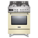 ELBA EXCELLENCE 60CM 4 BURNER GAS COOKER WITH ELECTRIC OVEN CREAM