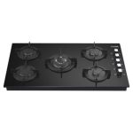 GOLDAIR BLACK GLASS 5 BURNER GLASS TOP HOB