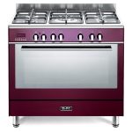 ELBA EXCELLENCE 90CM 5 BURNER GAS COOKER WITH ELECTRIC OVEN- RED