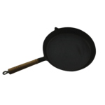 CAST IRON SKILLET PAN (WOODEN HANDLES)