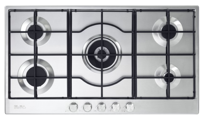 a35972c2ef74ee04284b59949c4f6799.png ELBA ELIO LITE 90CM 5 BURNER GAS HOB -STAINLESS STEEL - Image 1