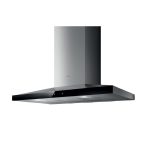 ELICA 90CM WALL MOUNTED COOKER HOOD-SS+BLK GLASS-LASS AND STAINLESS STEEL FINISH