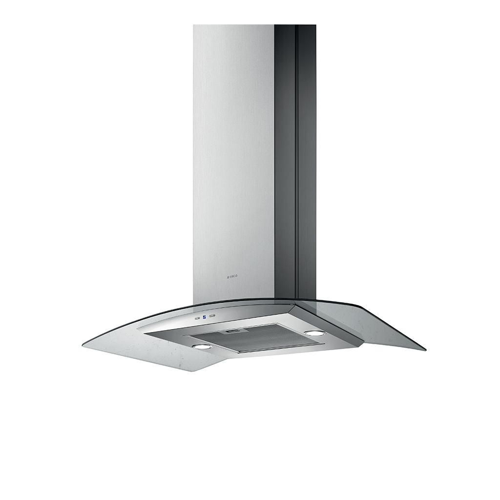 b93b22d9375480d023e62f79fb302679.jpg ELICA 90CM CURVED GLASS ISLAND COOKER HOOD- STAINLESS STEEL - Image 1