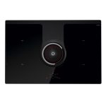ELICA 90CM ASPIRATION HOB WITH DOWNDRAFT EXTRACTOR- BLACK GLASS AND SPIRAL FILTER