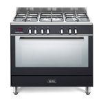 ELBA FUSION 90CM 5 BURNER GAS COOKER WITH ELECTRIC OVEN- BLACK (DEMO)