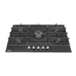 TOTAI 5 BURNER GAS HOB GAS ON GLASS